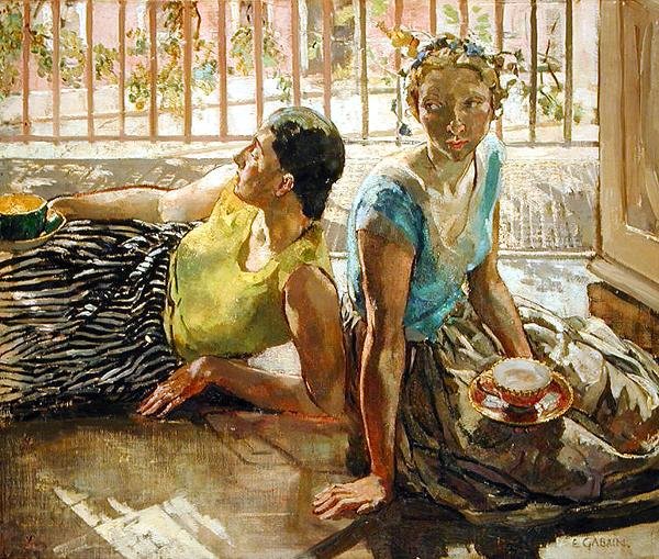 Két lány, 1935 körül (olaj, vászon) alkotó: Ethel Gabain