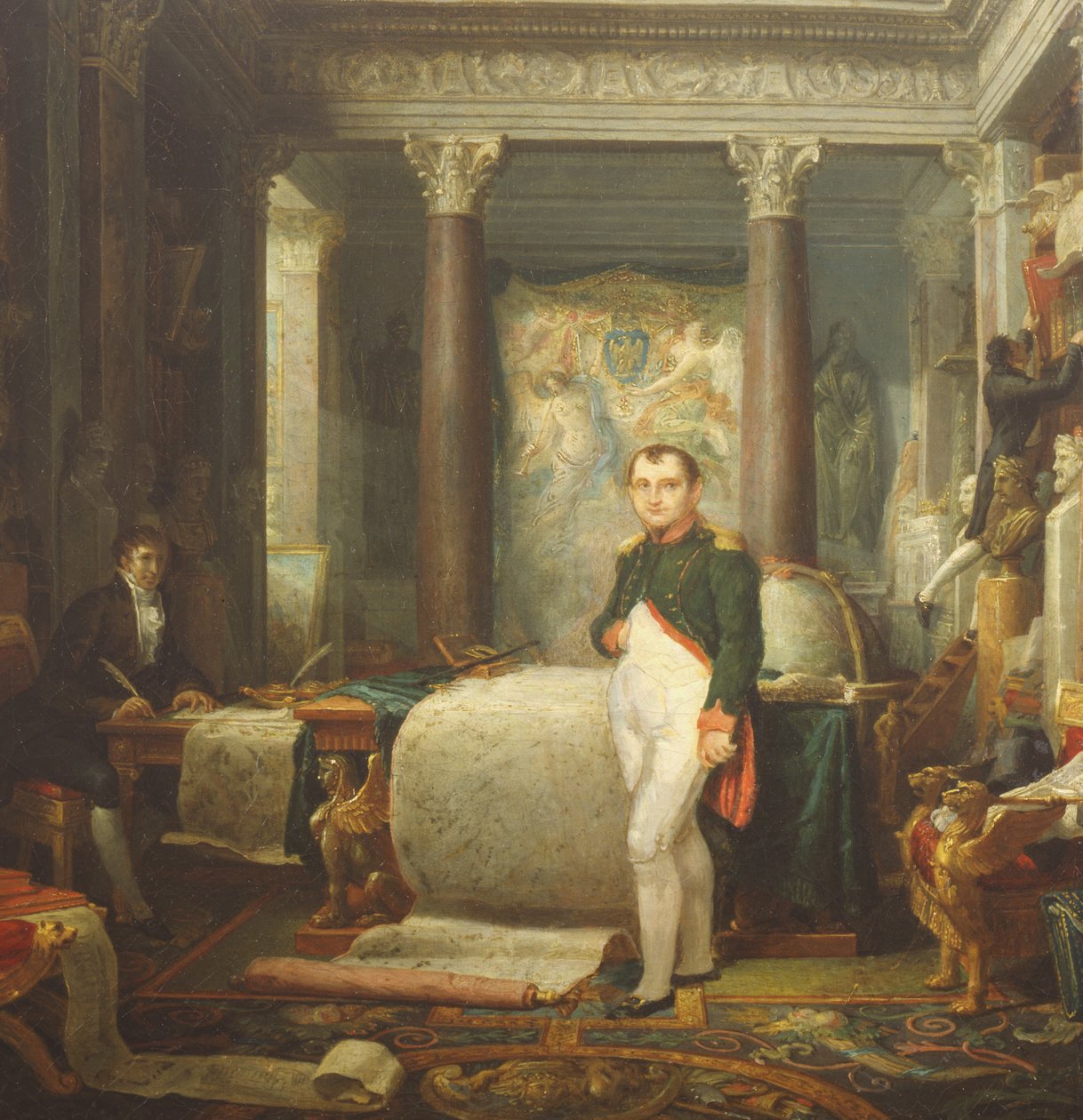 Napóleon az irodájában alkotó: Etienne Barthelemy Garnier