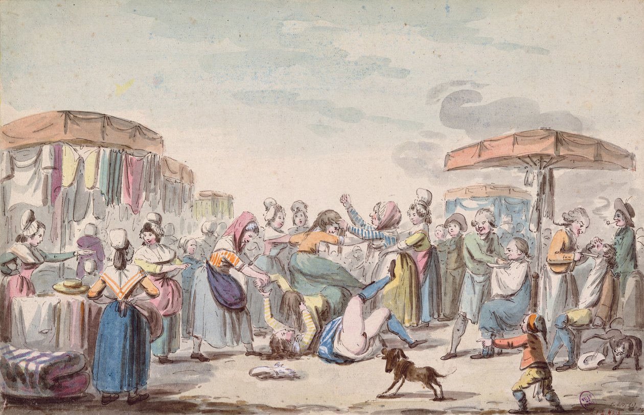 Vásár a francia forradalom idején, 1789 körül alkotó: Etienne Bericourt