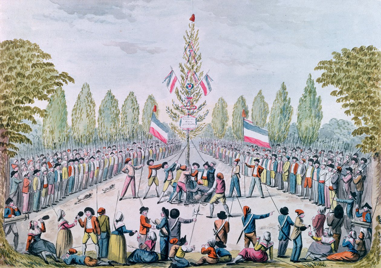 Szabadságfa ültetvénye a forradalom idején, 1792 körül alkotó: Etienne Bericourt