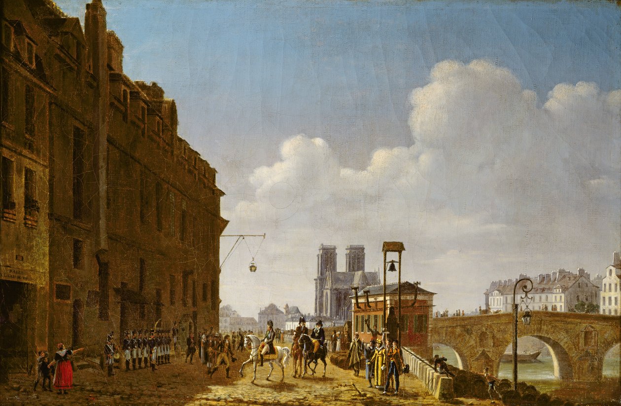 Napóleon császár 1811. február 8-án meglátogatja az eau-devie piacot a Quai Bercy-n alkotó: Etienne Bouhot