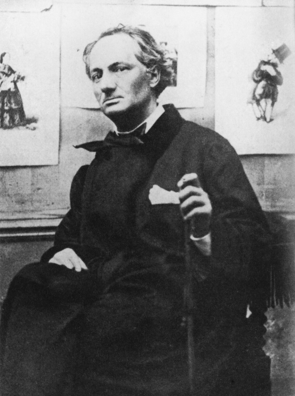Charles Baudelaire (1821-67) metszetekkel, 1863 körül alkotó: Etienne Carjat