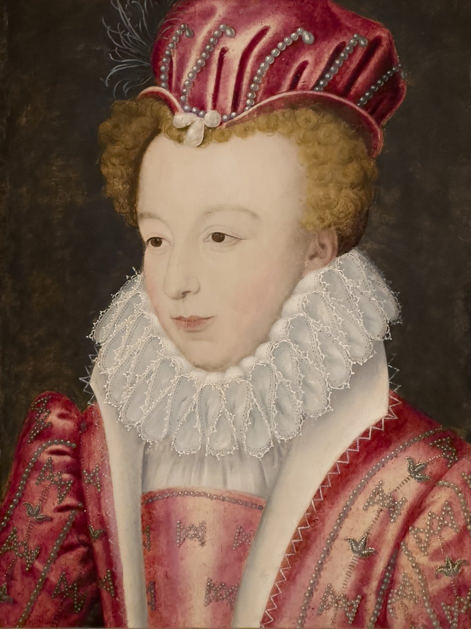 Marguerite de France, Navarra királynőjének portréja, 1572 után (Olaj, fa) alkotó: Etienne (after) Dumonstier