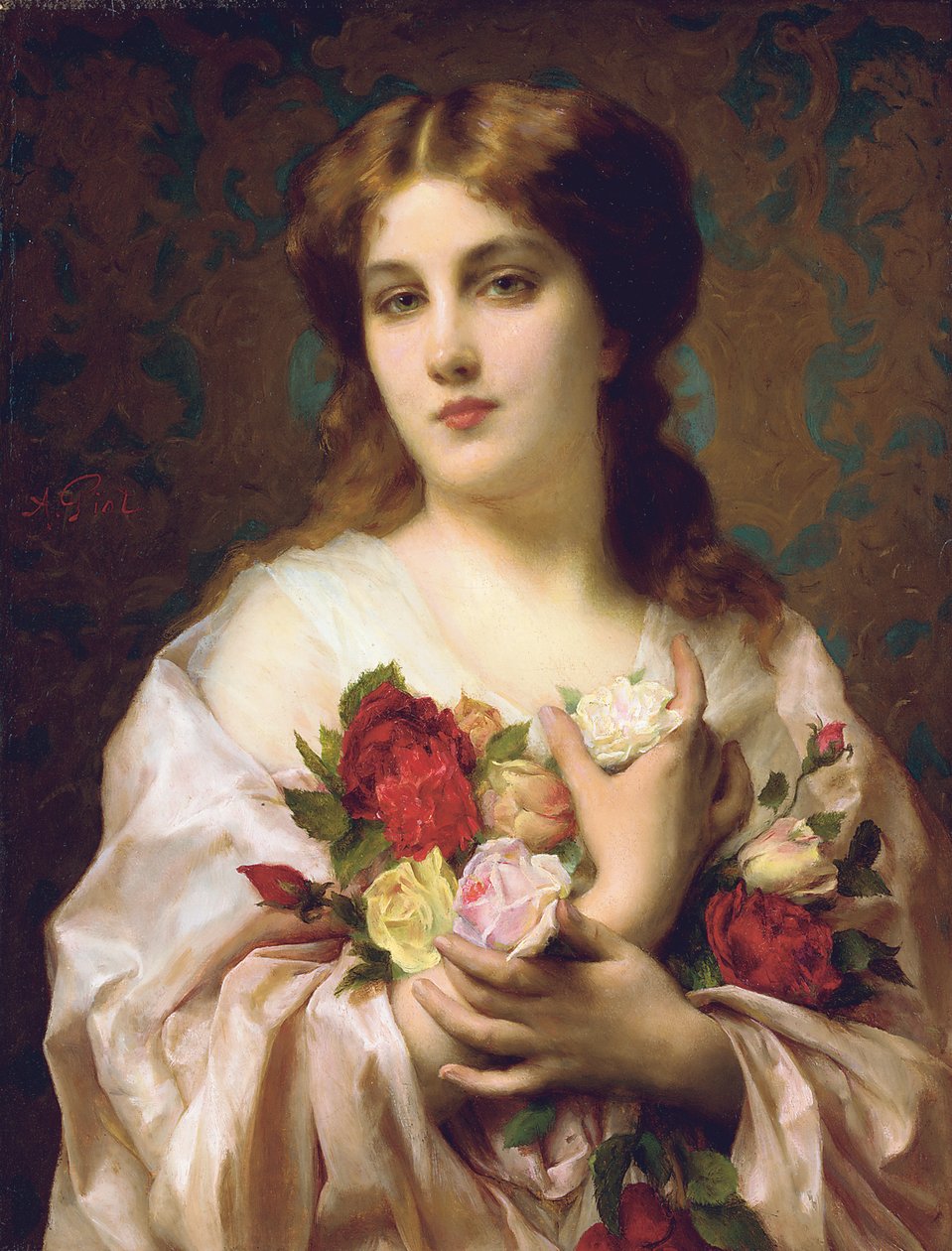 Egy lány portréja alkotó: Etienne Adolphe Piot
