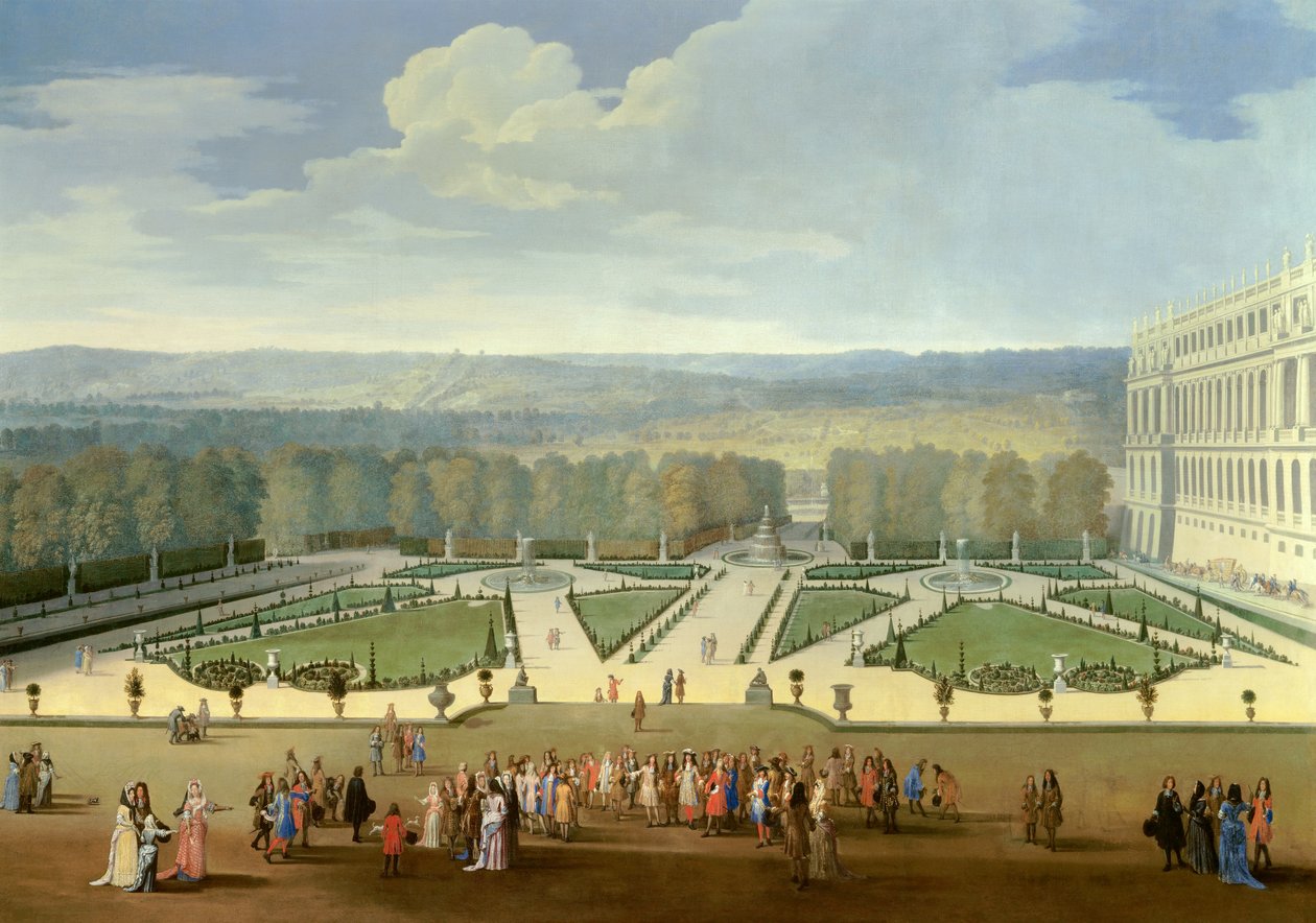 XIV. Lajos sétány (1638-1715) a versailles-i kertek északi parterére nézve Etienne Allegrain (1644-1736) festménye 1688 kb. Nap. 2,3x2,9 m alkotó: Etienne Allegrain