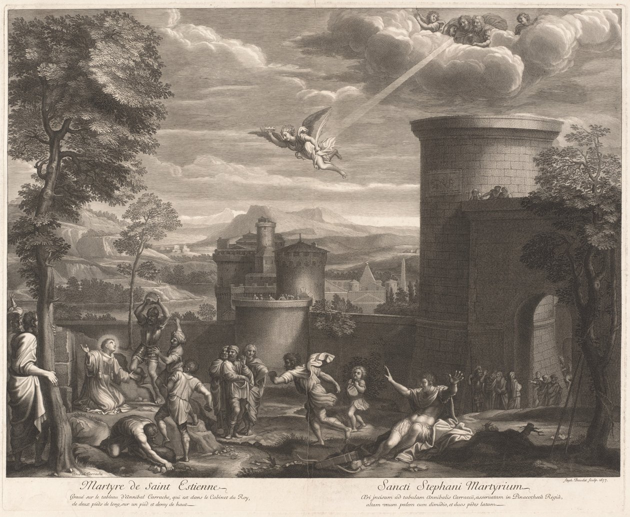 Saint Estienne mártíromsága (Szent Sebastian mártíromsága) alkotó: Etienne Baudet, after Annibale Carracci