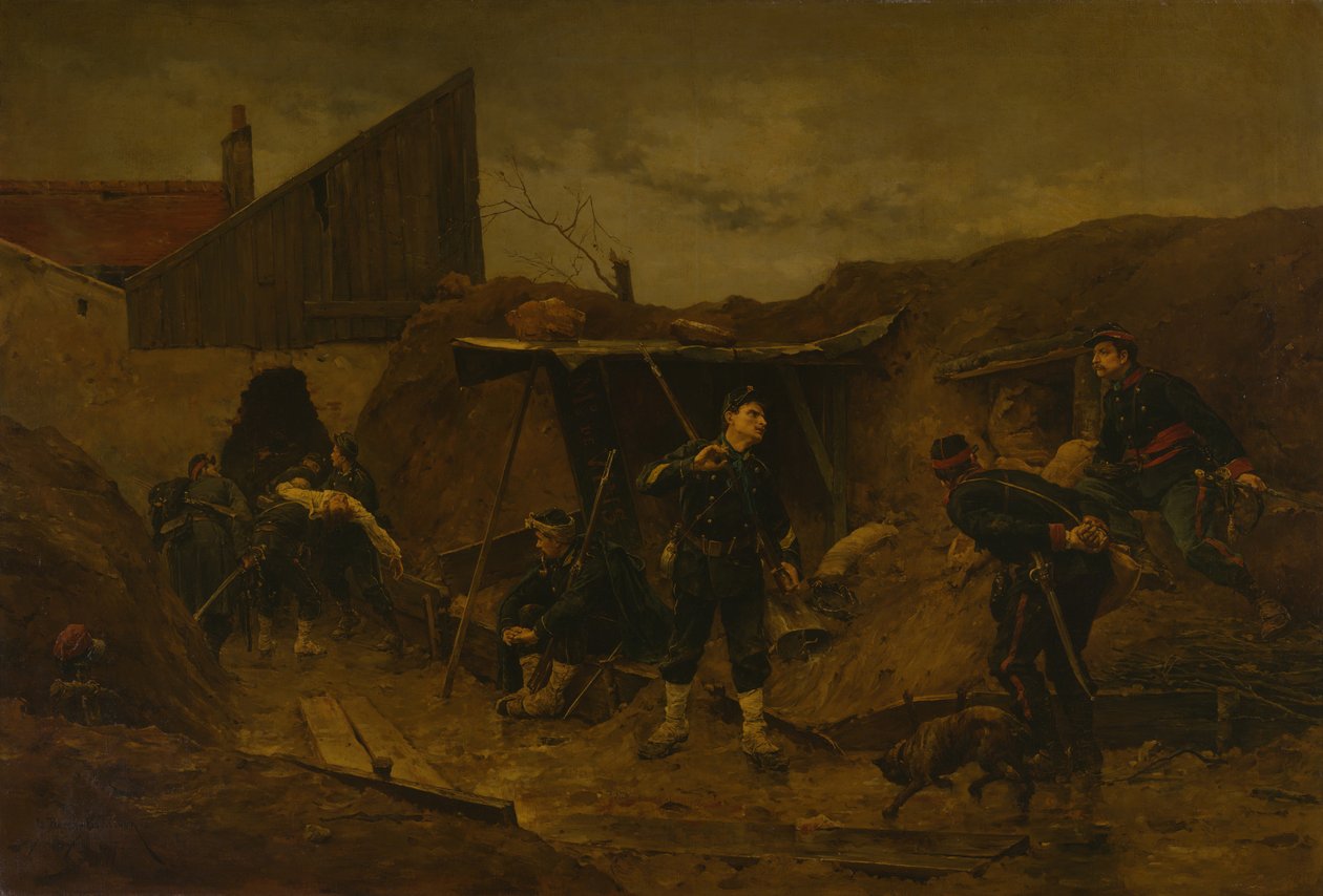 Az Árokban, c. 1875. alkotó: Etienne Berne Bellecour