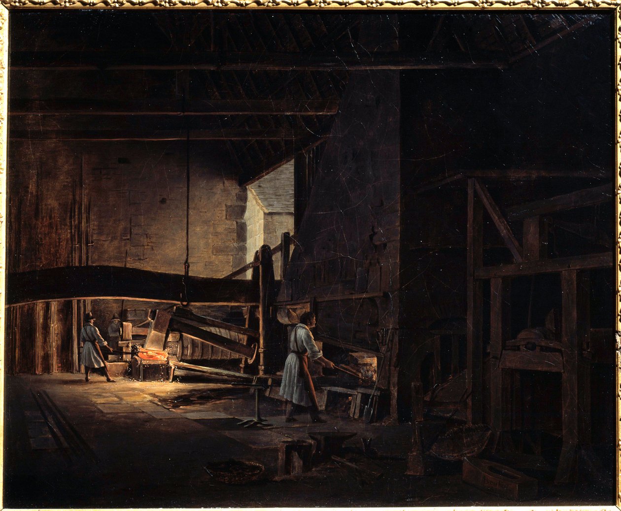 A Chatillon sur Seine-i kovácsművek (Chatillon-sur-Seine) Etienne Bouhot festménye (1780-1862) 1823 Montbard, Musee des Forges de Breffan alkotó: Etienne Bouhot