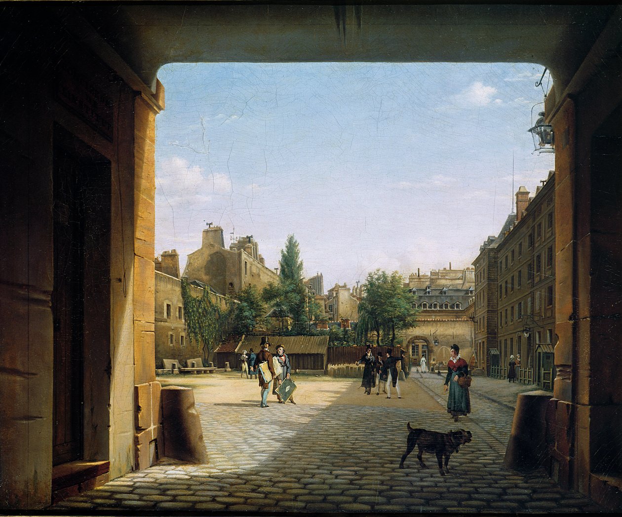 Az Institut de France udvara, 1825-62 alkotó: Etienne Bouhot