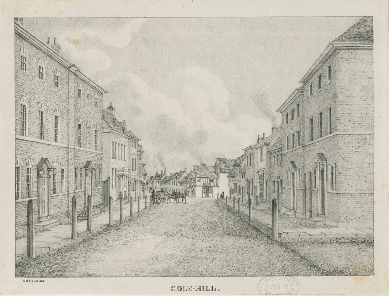 Tamworth - Cole-hill: litográfia, nd [1796-1865] alkotó: Etienne Bruno Hamel
