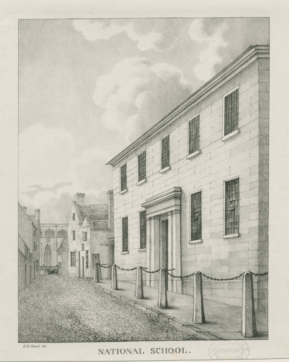Tamworth – Nemzeti Iskola: litográfia, nd [1796-1865] (nyomtatott) alkotó: Etienne Bruno Hamel