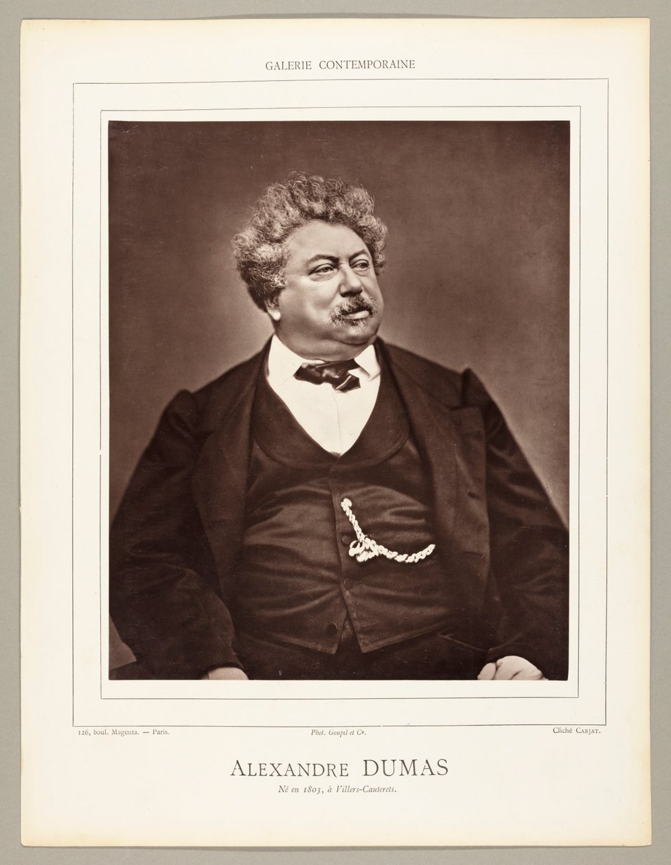 Alexandre Dumas (francia regényíró és drámaíró, 1802-1870) alkotó: Etienne Carjat