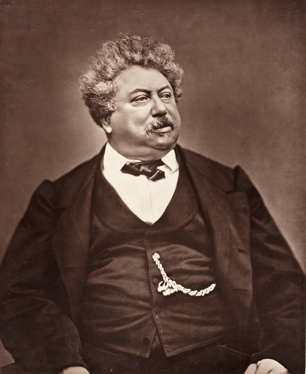 Alexandre Dumas francia regény- és drámaíró, 1802-1870, c. 1876. alkotó: Etienne Carjat