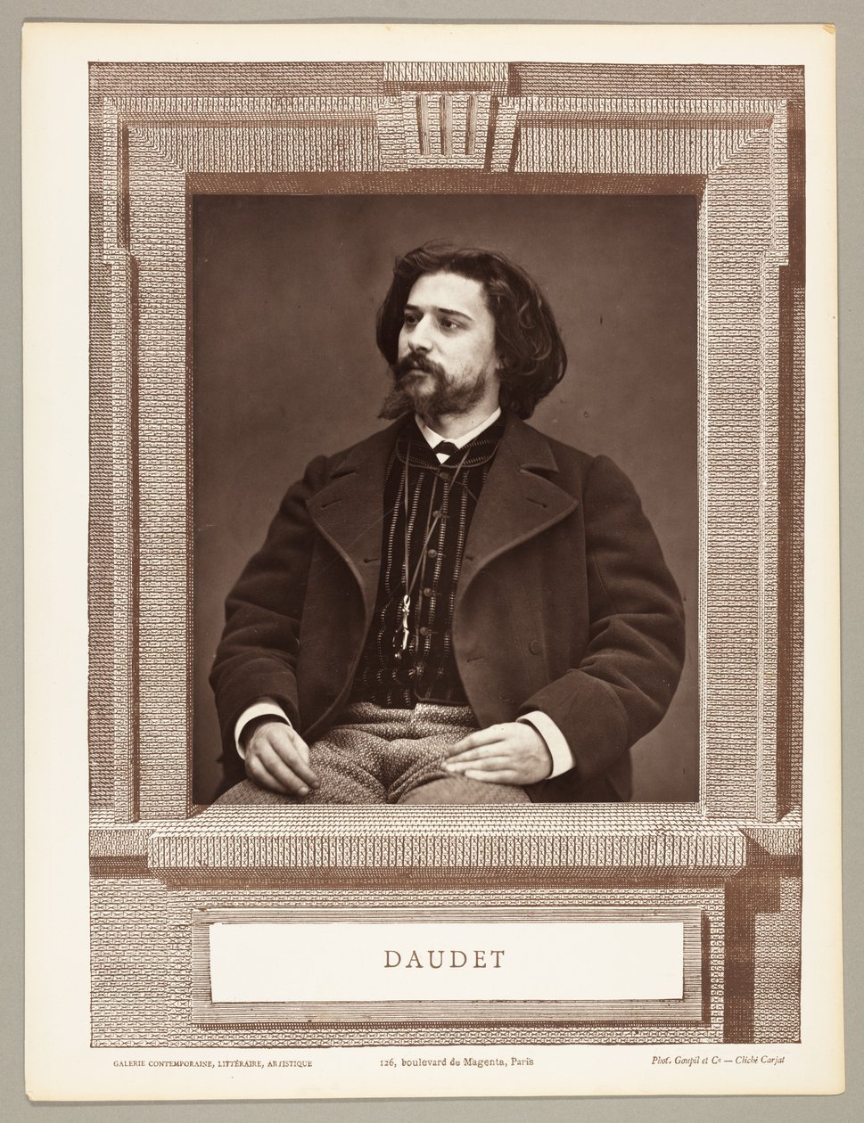 Alphonse Daudet (francia regényíró, 1849-1897) alkotó: Etienne Carjat