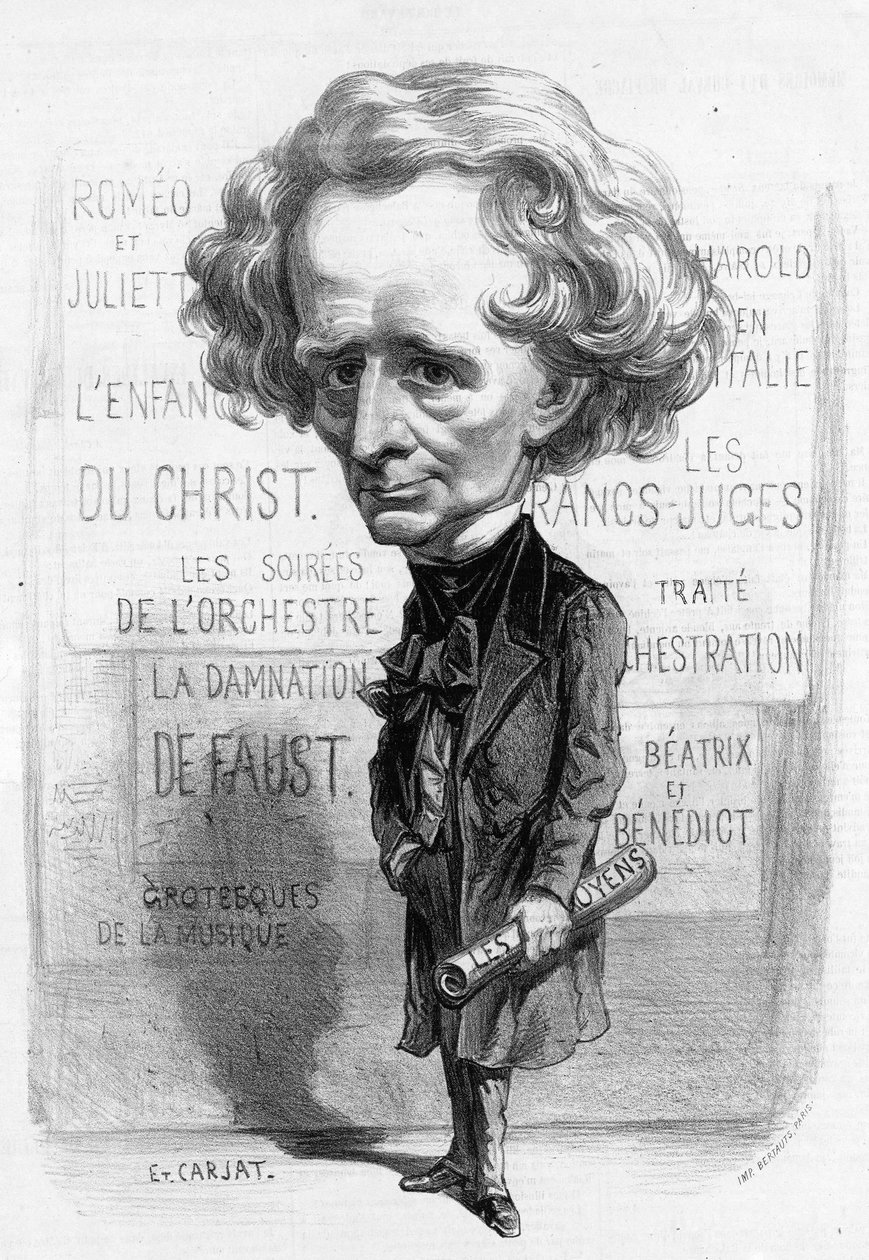 Berlioz-karikatúra Étienne Carjat-tól alkotó: Etienne Carjat