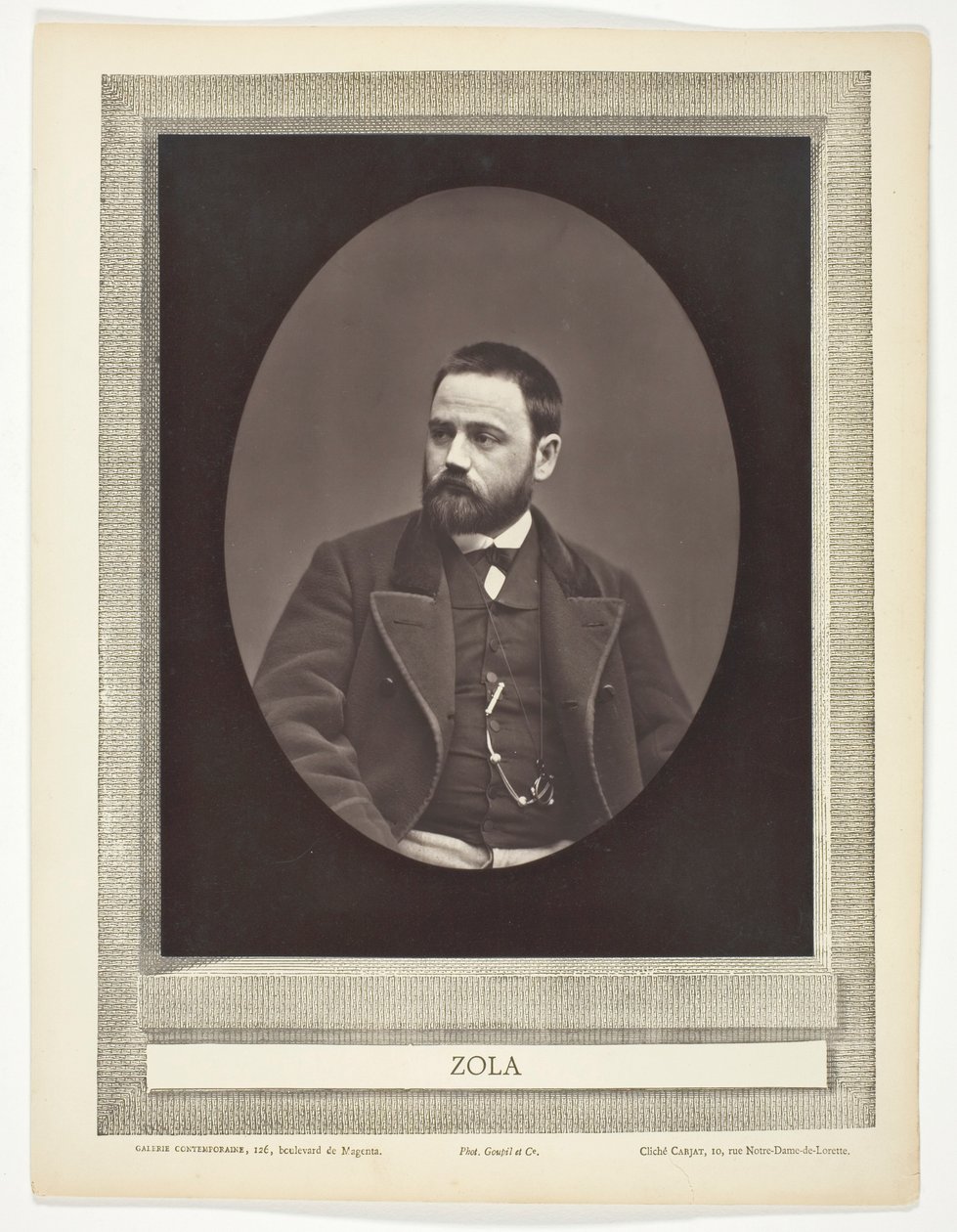 Émile Zola (francia regényíró, drámaíró és újságíró, 1840-1902) alkotó: Etienne Carjat