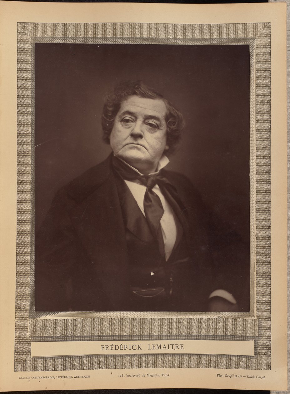 Frédérick Lemaitre alkotó: Etienne Carjat