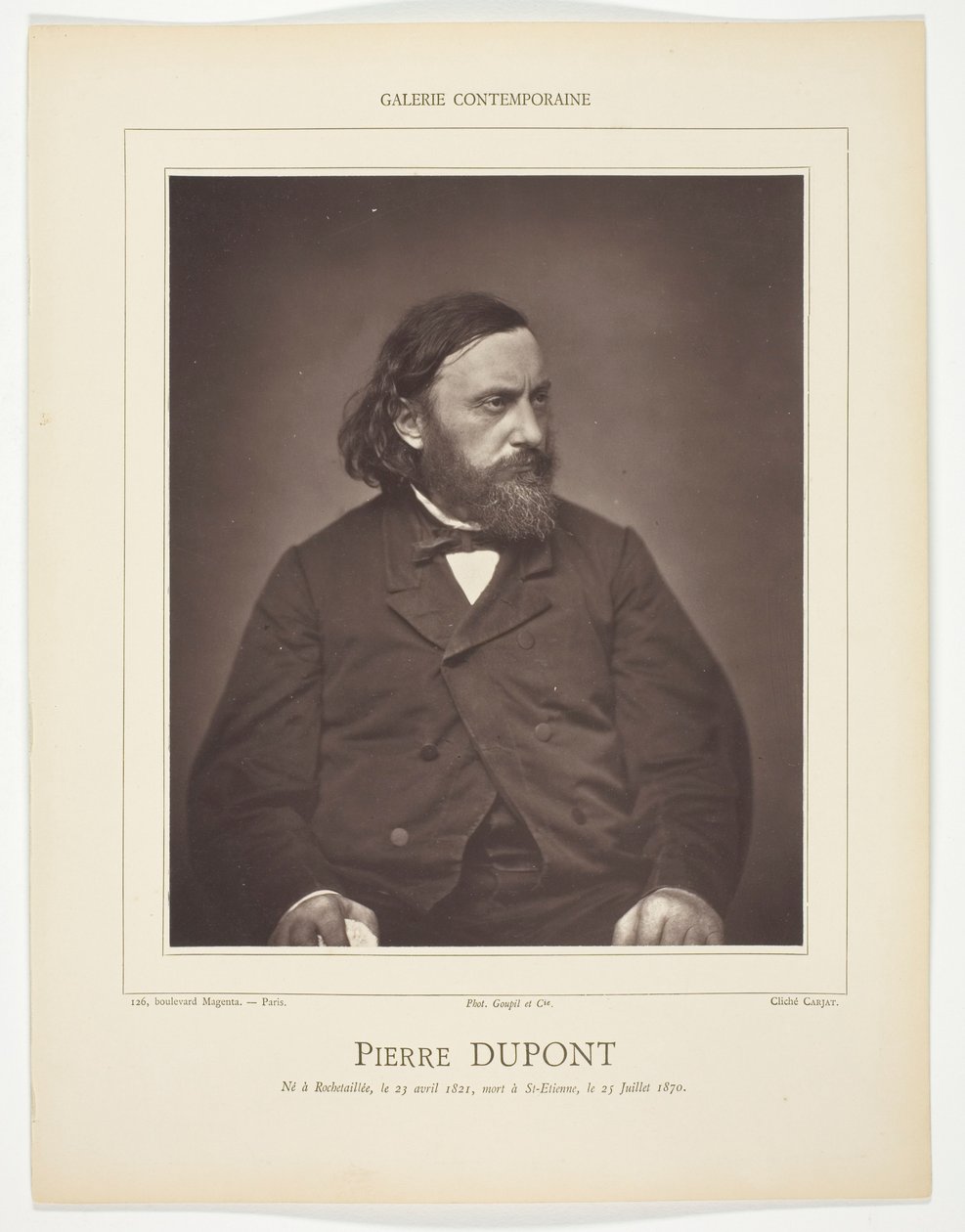 Pierre Dupont alkotó: Etienne Carjat