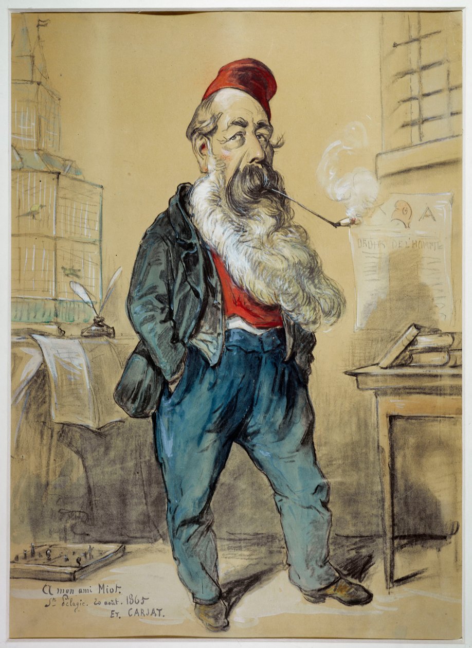 Jules Miot (1810-1883) politikus karikatúraportréja alkotó: Etienne Carjat