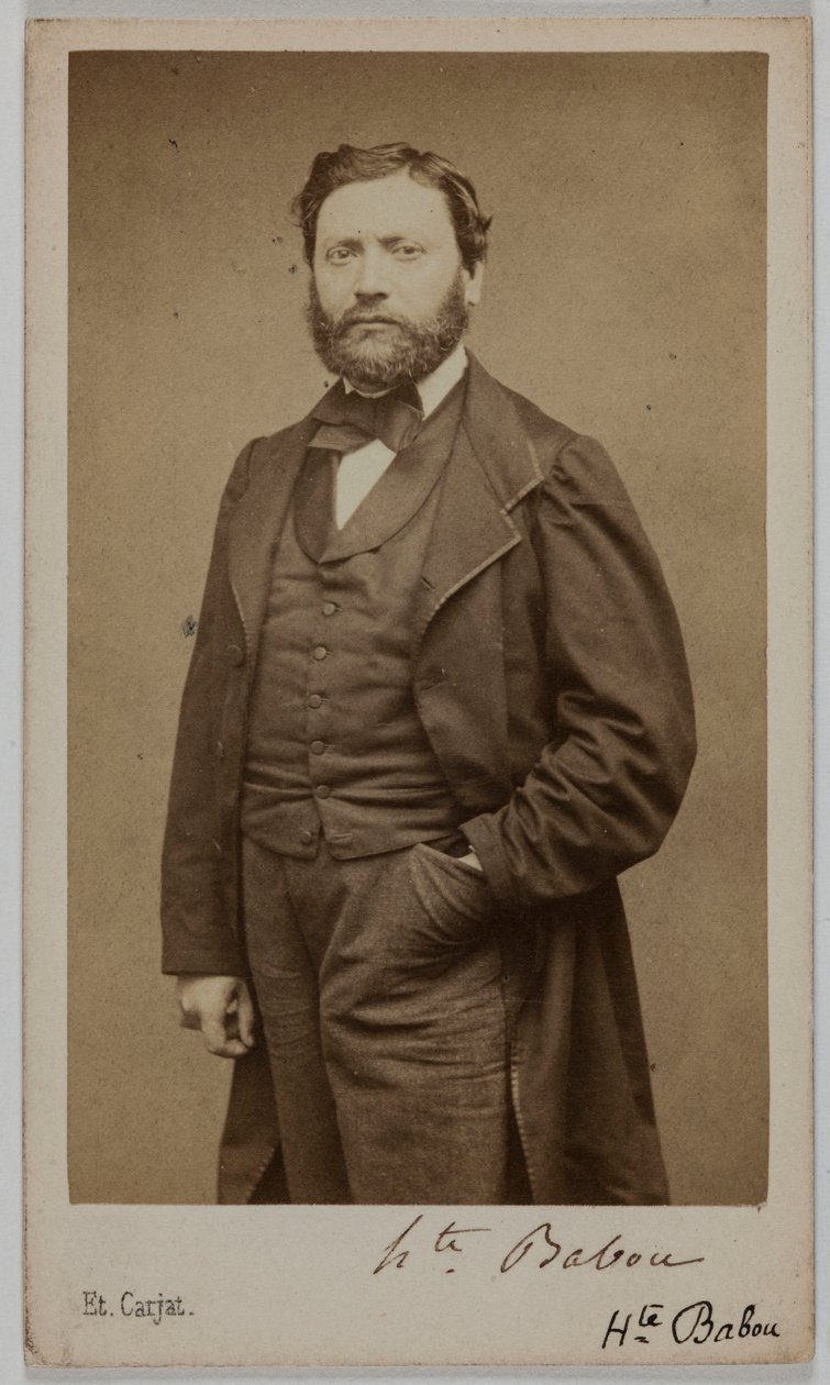 Hippolyte Babou (vagy Jean-sans-Peur) portréja, (1824-1878), (író) alkotó: Etienne Carjat
