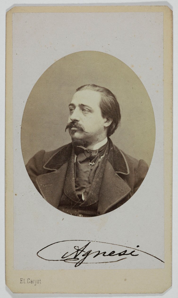 Luigi Agnesi, 1833-1875, operaénekes portréja alkotó: Etienne Carjat
