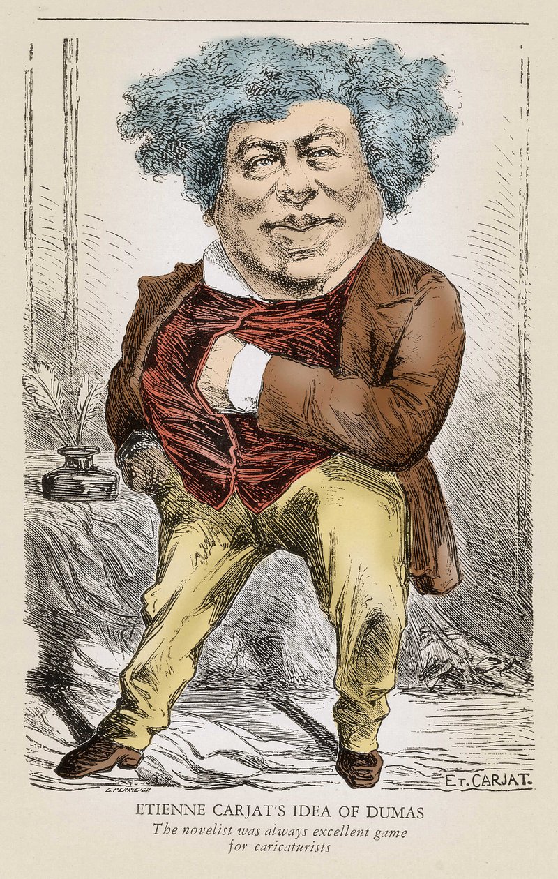 Alexandre DUMAS (1803-1870) apja portréja: Etienne Carjat karikatúrája. alkotó: Etienne Carjat