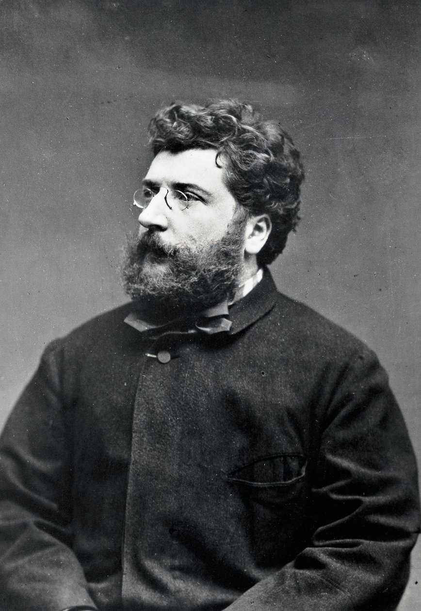 Georges Bizet francia zeneszerző és zongoraművész portréja (Párizs) alkotó: Etienne Carjat