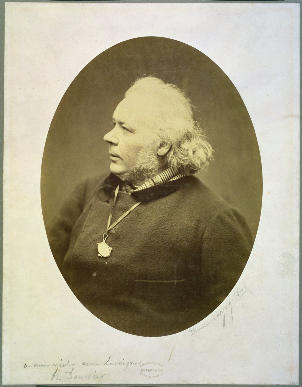 Honore Daumier (1808-79) portréja 1861 (albumnyomat) alkotó: Etienne Carjat