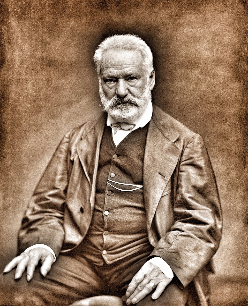 Victor Hugo portréja Etienne Carjat után- Digitálisan tisztított kép alkotó: Etienne Carjat