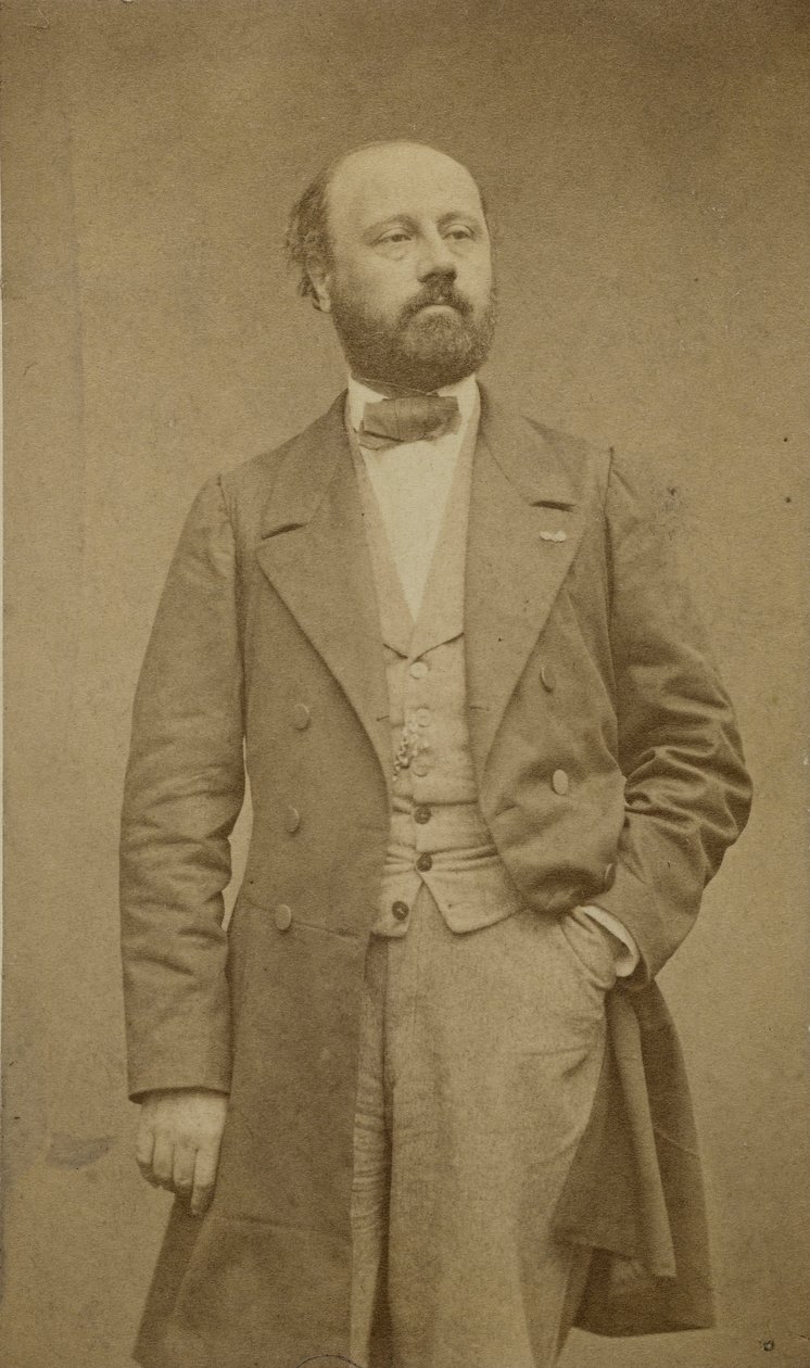 François Bazin zeneszerző portréja 1816-1878, kb. 1760. alkotó: Etienne Carjat