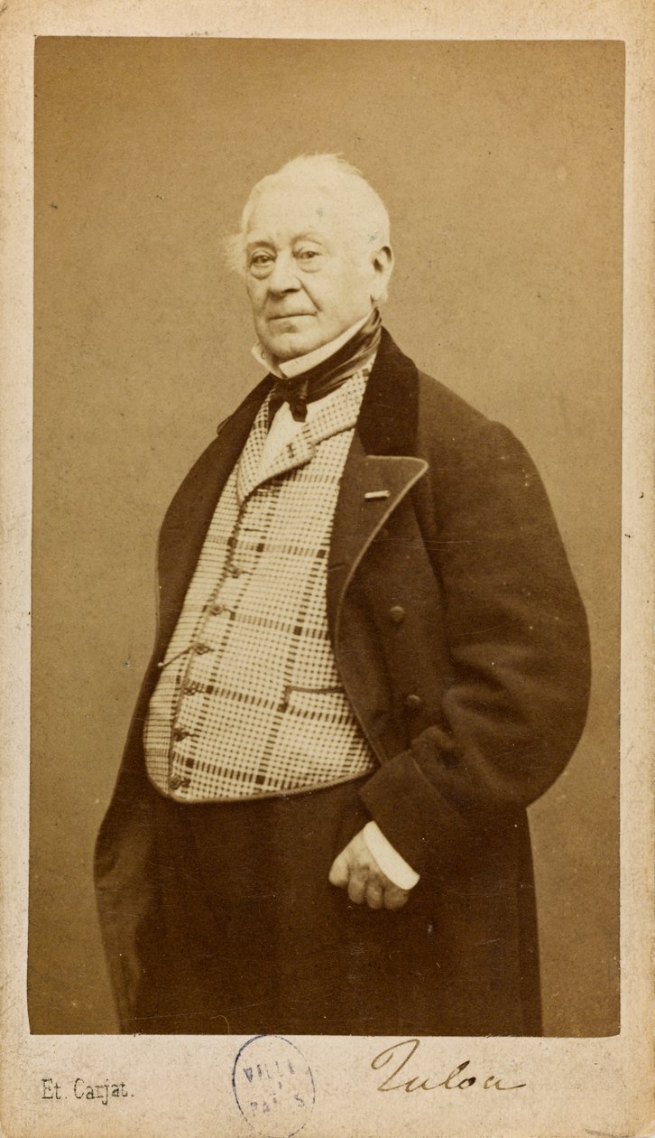 Jean-Louis Tulou zeneszerző és fuvolaművész portréja 1786-1865, 1860 körül. alkotó: Etienne Carjat