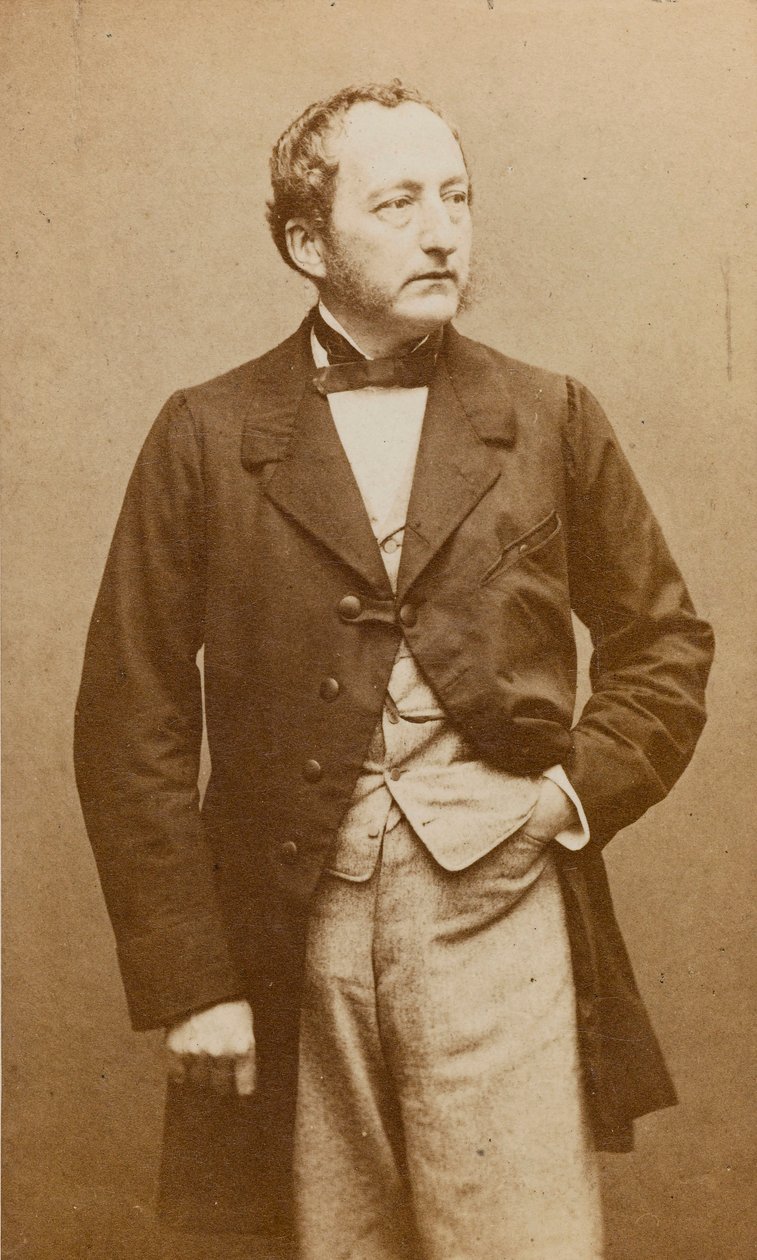 Thalberg Zsigmond zongoraművész és zeneszerző portréja 1812-1871, 1860 körül. alkotó: Etienne Carjat