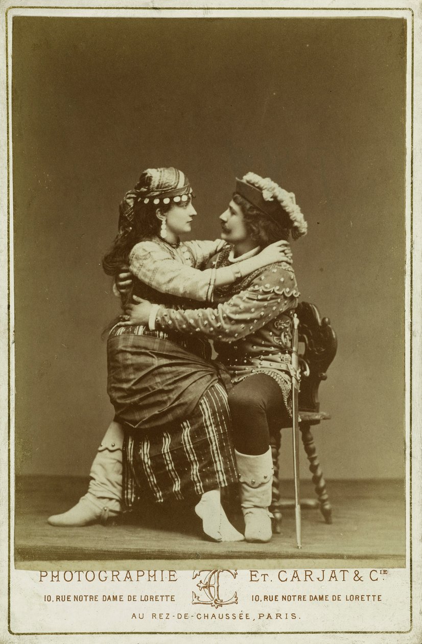 René Didier és Alice Lody Phoebus és Esmeralda szerepében alkotó: Etienne Carjat