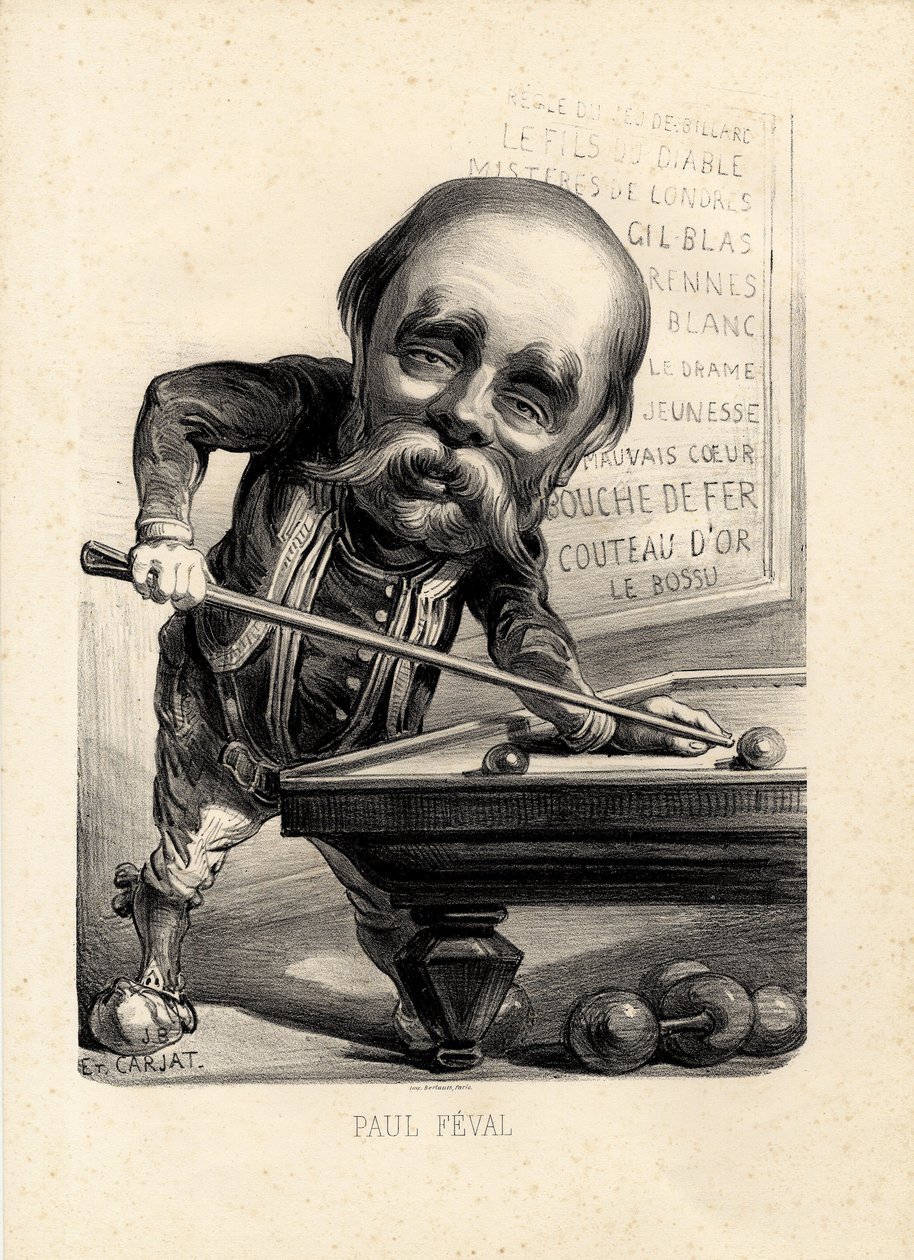 repülő levél - Illusztráció: Etienne Carjat (1826-1906): Biliárd - Feval Paul (1816-1887) alkotó: Etienne Carjat