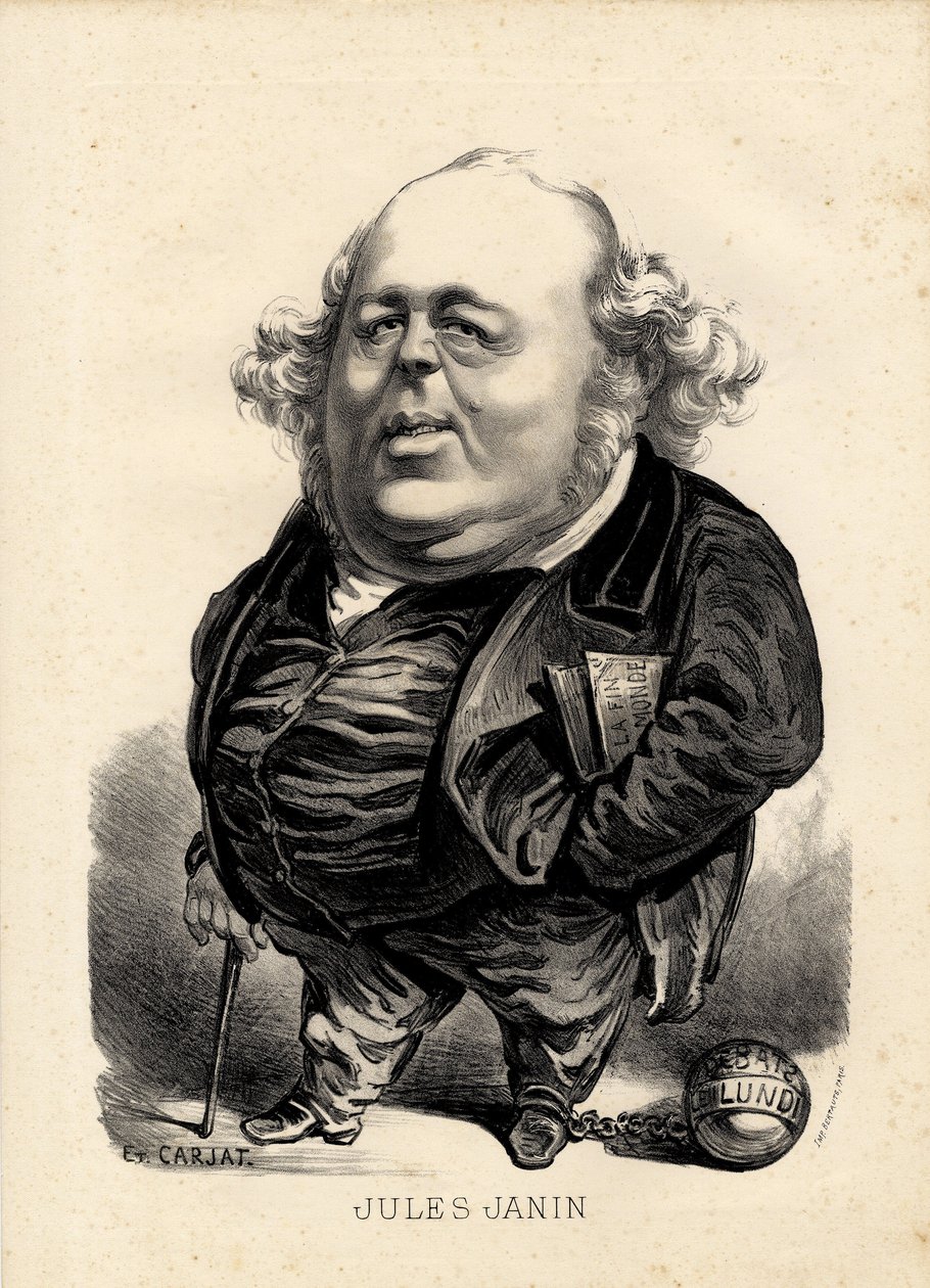 repülő levél - Illusztráció: Etienne Carjat (1826-1906): Janin Jules (1804-1874) alkotó: Etienne Carjat