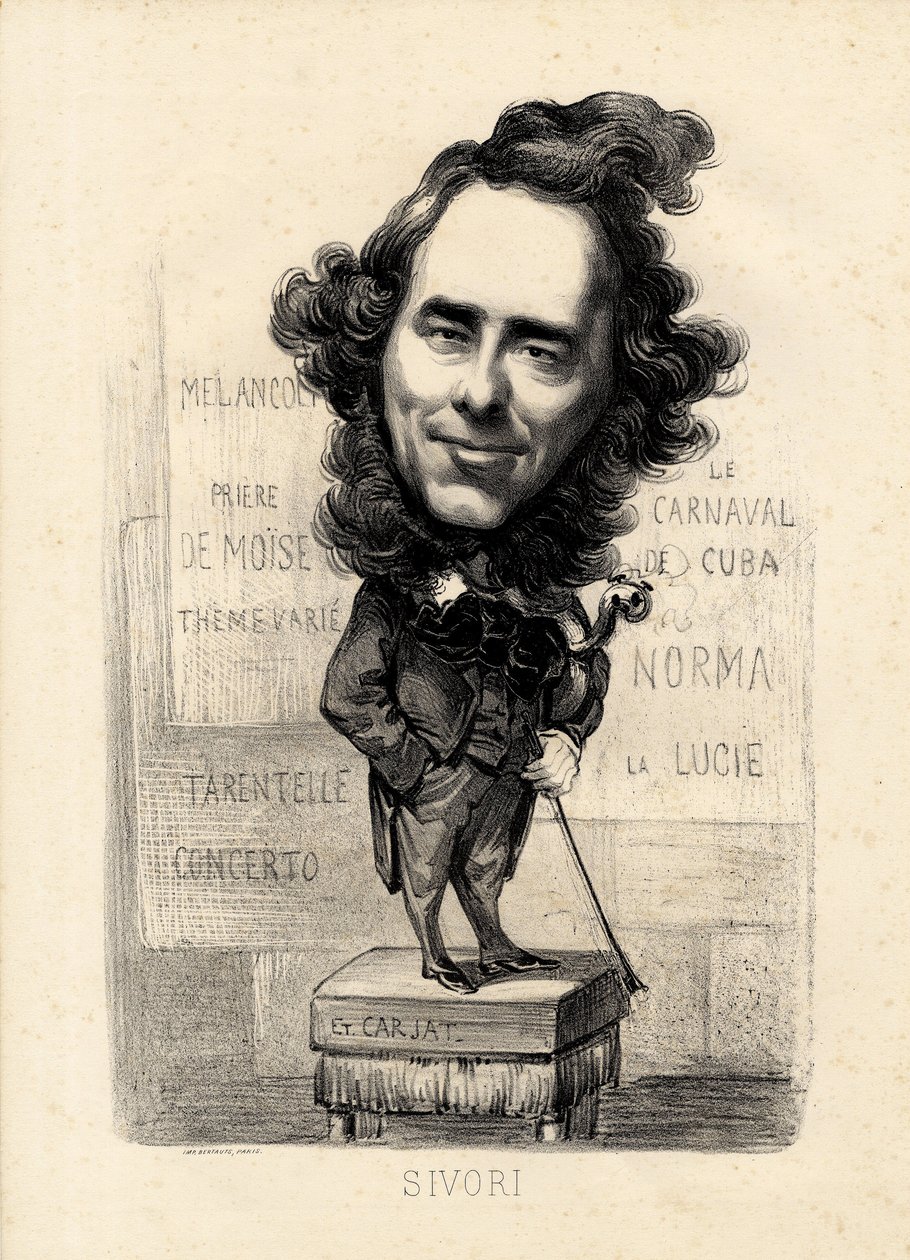 repülő levél – Etienne Carjat (1826-1906) illusztrációja: Sivori Camille Camillo (1815-1894) alkotó: Etienne Carjat