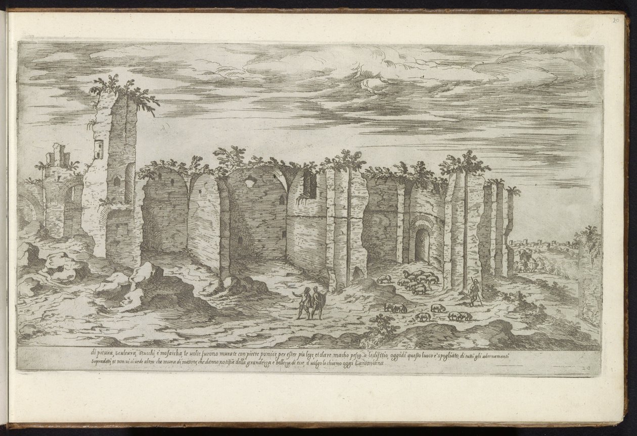 Caracalla fürdőjének romjai Rómában Ókori épületek (sorozat címe) I vestigi dell