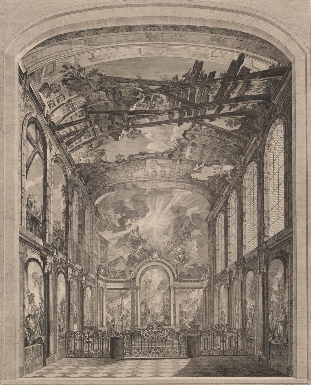 A leletek belső képe, 1759. alkotó: Etienne Fessard