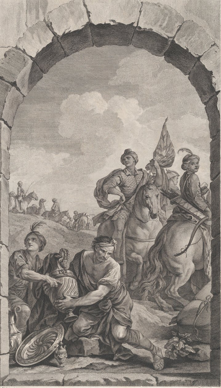 Az alapítók kápolnája Párizsban: A mágusok szvitje: Cavaliers, 1756. alkotó: Etienne Fessard