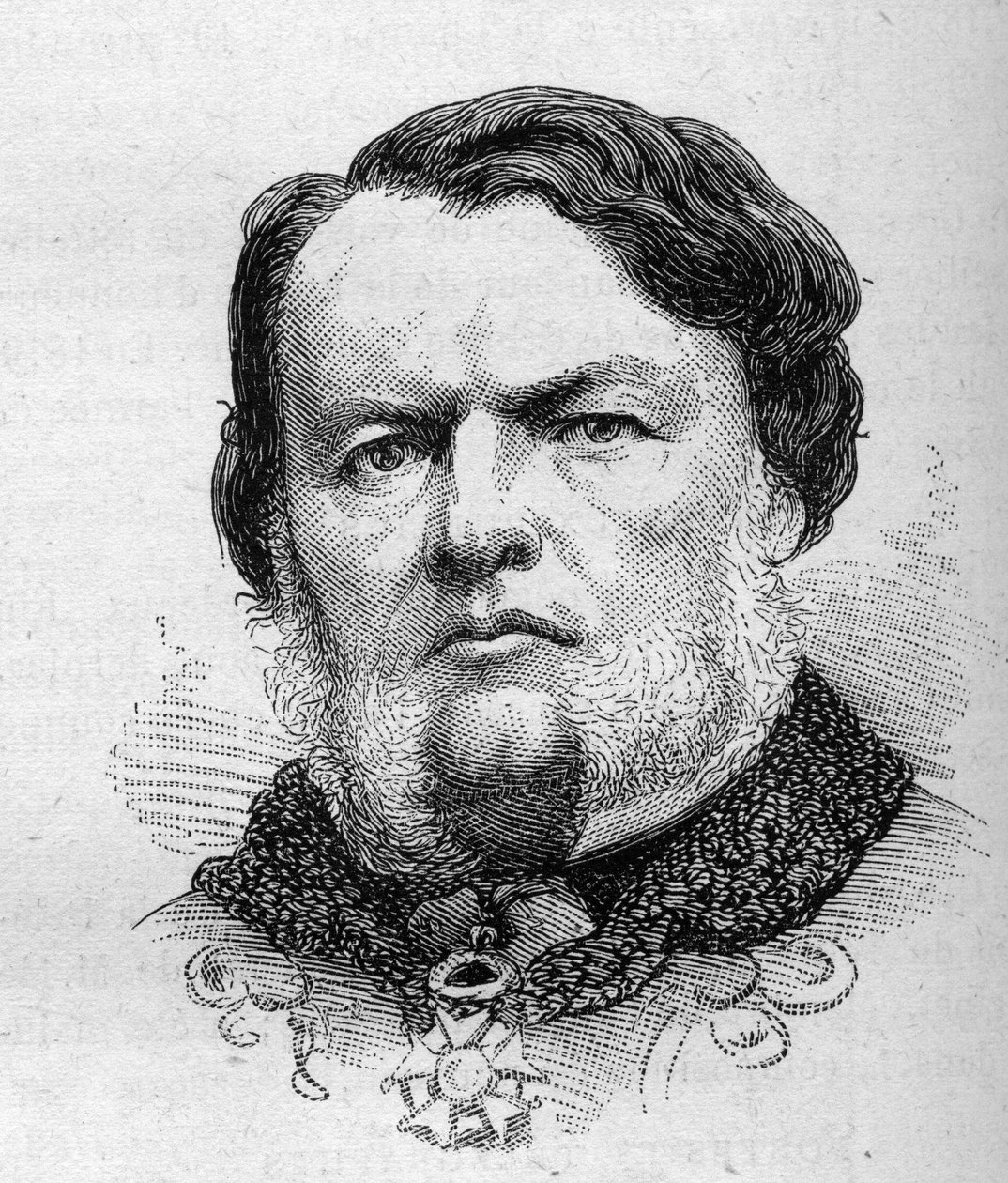 Auguste Gougeard (1827–1886) francia politikus portréja. Bocour metszete a „” Le Monde Illustré”” 1287. számában, november 26. alkotó: Etienne Gabriel Bocourt