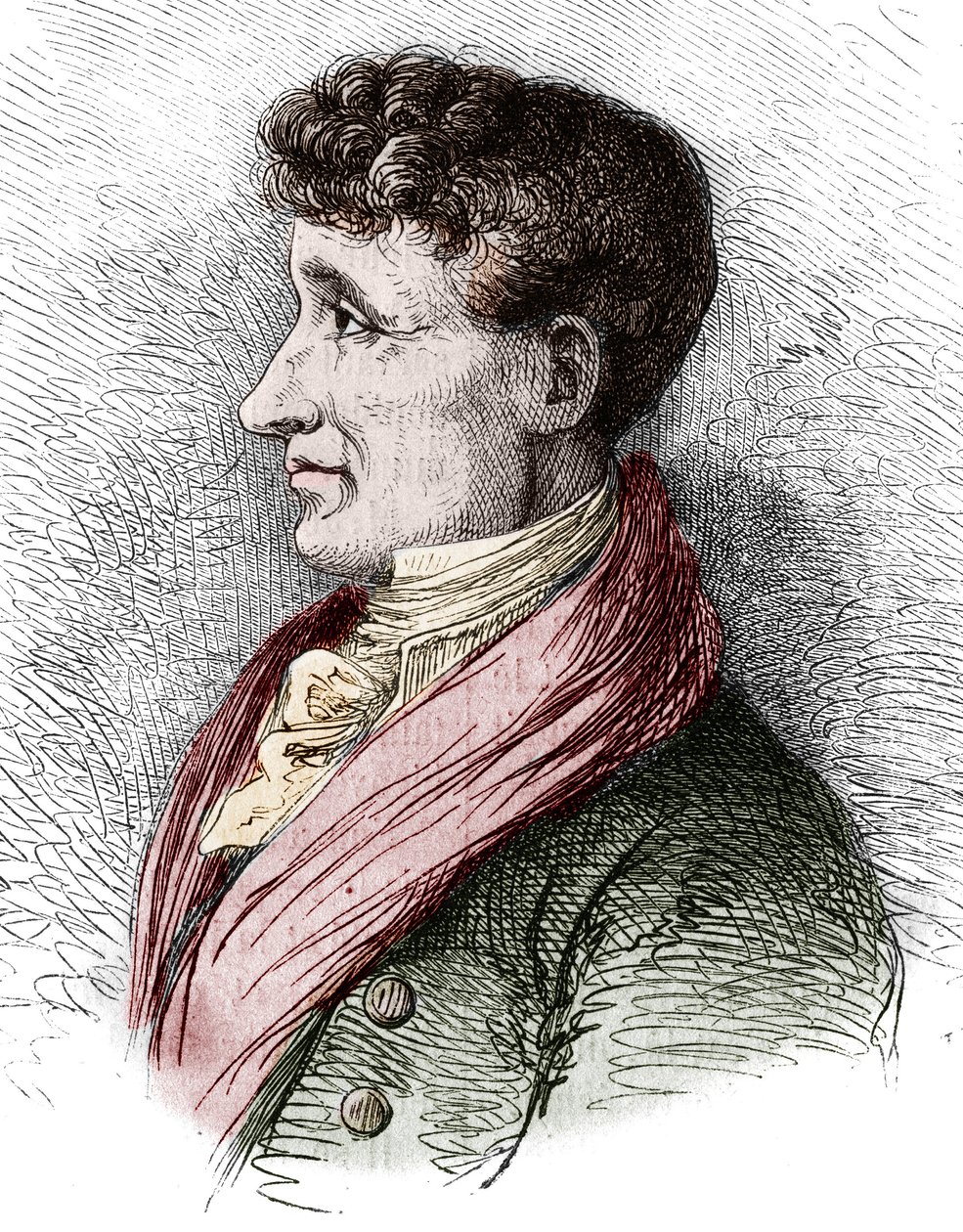 Joseph Joubert (1754-1824) francia író portréja. Bocour metszete a „Le Magasin festői”-ben alkotó: Etienne Gabriel Bocourt
