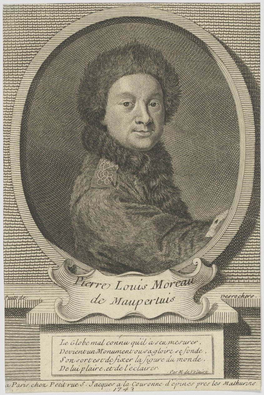Pierre Louis Moreau de Maupertuis 1698-1759, 1743. alkotó: Etienne Jehandier Desrochers