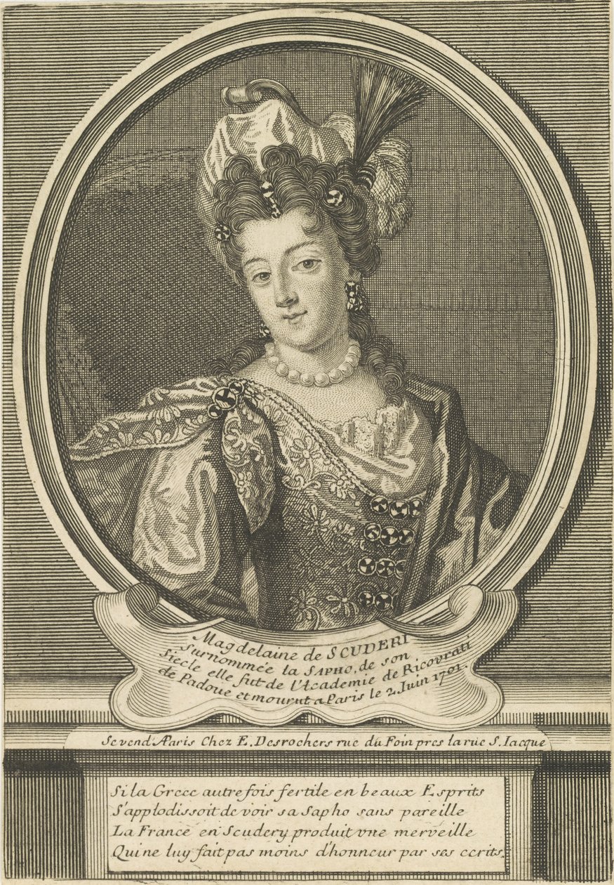 Madeleine de Scudéry portréja 1607-1701, c. 1710. alkotó: Etienne Jehandier Desrochers