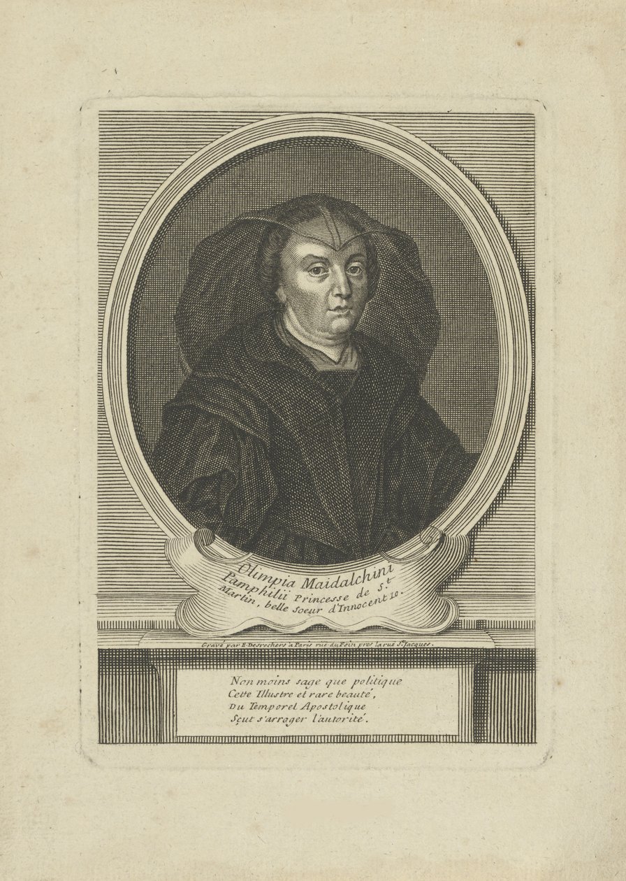 Olympia Maidalchini Pumphills portréja 1591-1657, um 1700. alkotó: Etienne Jehandier Desrochers