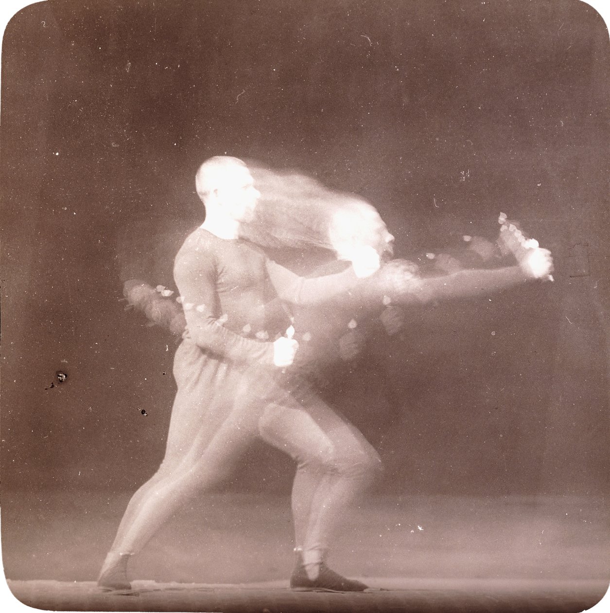 Egy boxer mozgásának kronofotója, 1890 körül alkotó: Etienne Jules Marey