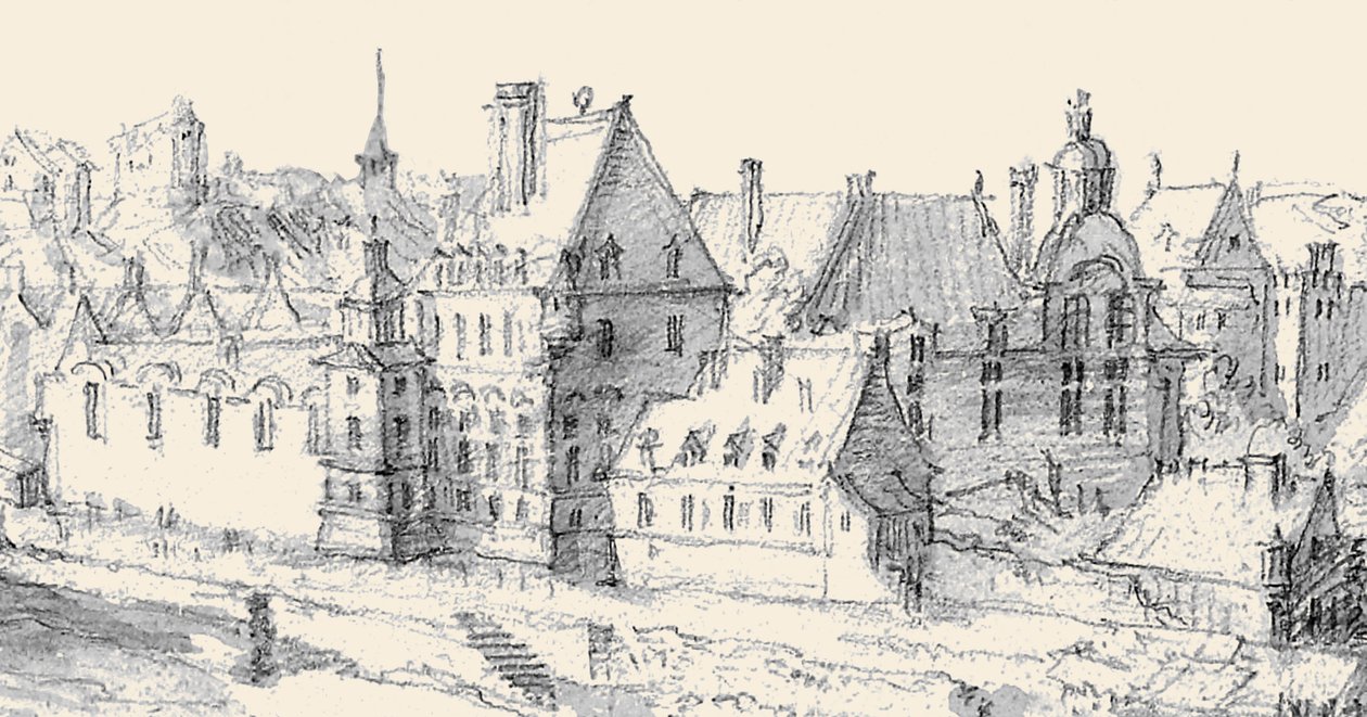 Martellange, View of Paris 1620 - Ashmolean Museum (részlet a Hôtel de Nevers-szel) (kiigazított) alkotó: Etienne Martellange