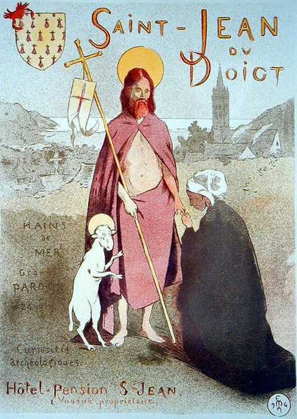 A „St Jean du Doigt” plakát reprodukciója alkotó: Etienne Moreau Nelaton
