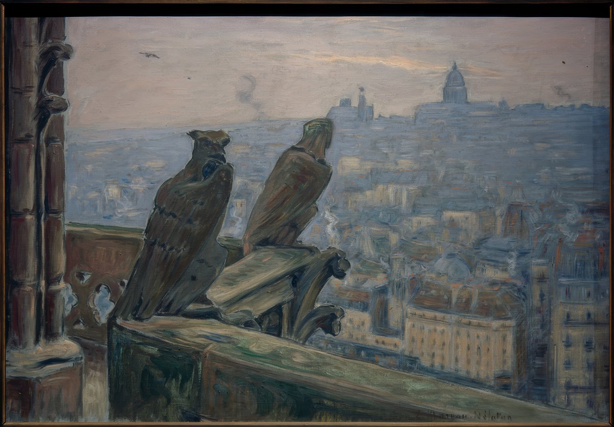 Párizs a Notre-Dame felől nézve alkotó: Etienne Moreau Nelaton