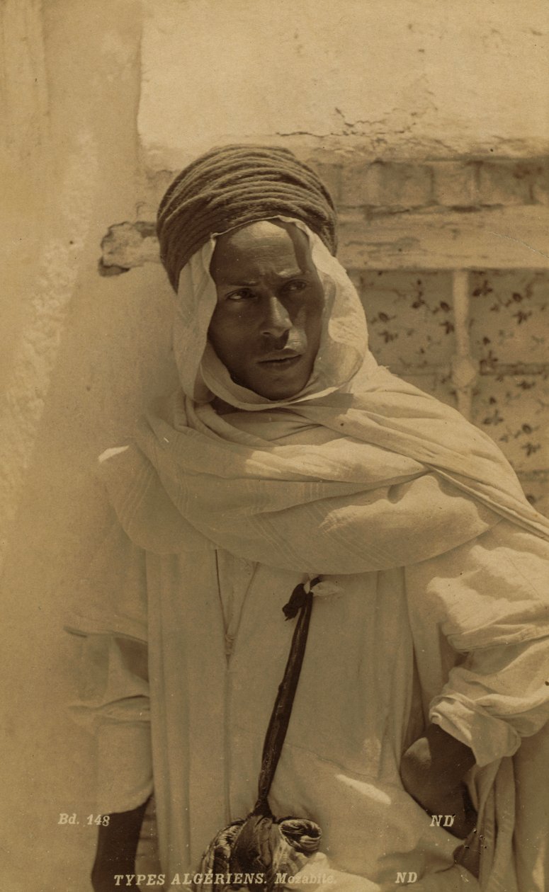 Egy mozabita berber ember alkotó: Etienne and Neurdein Louis Antonin Neurdein
