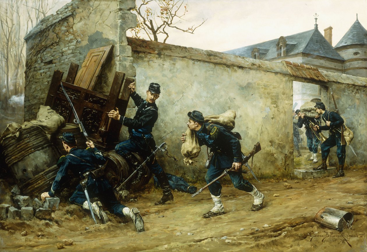 Meglepetés támadás, 1888 alkotó: Etienne Prosper Berne Bellecour